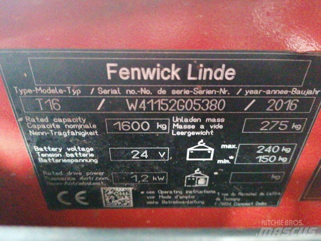 Linde T16 Električni nizko dvižni viličar