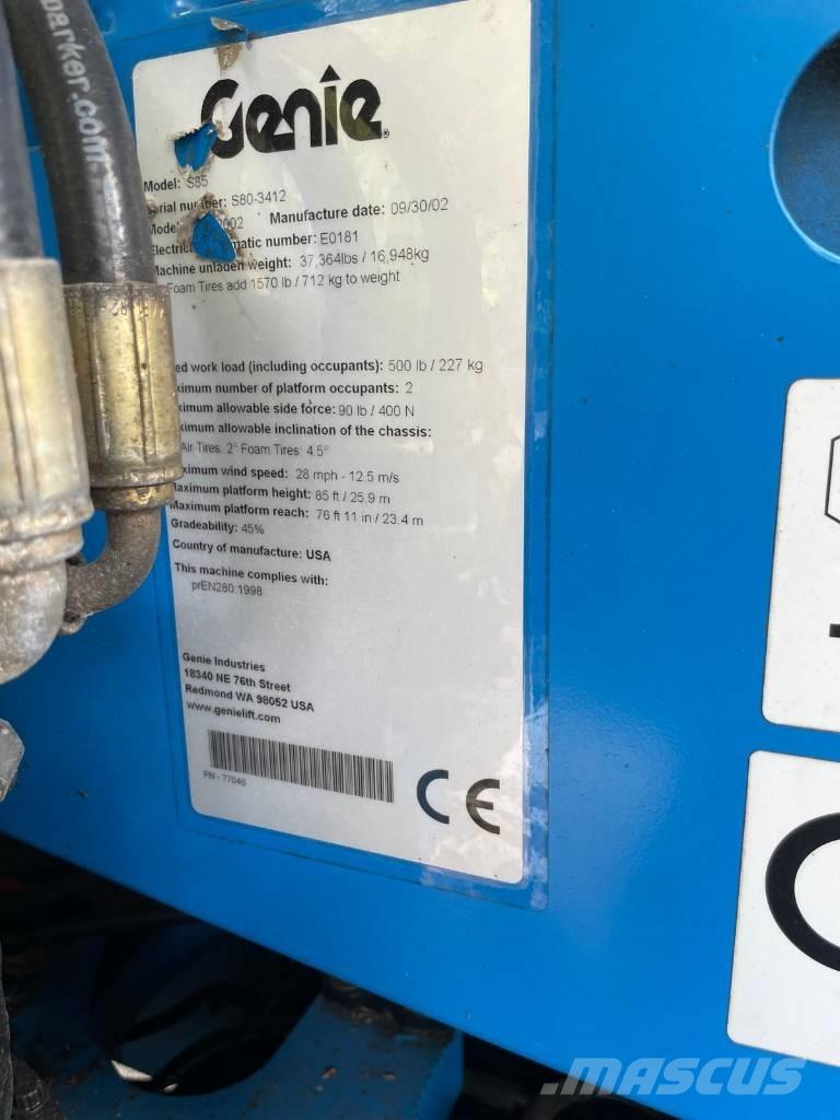 Genie S 85 Teleskopske dvižne ploščadi
