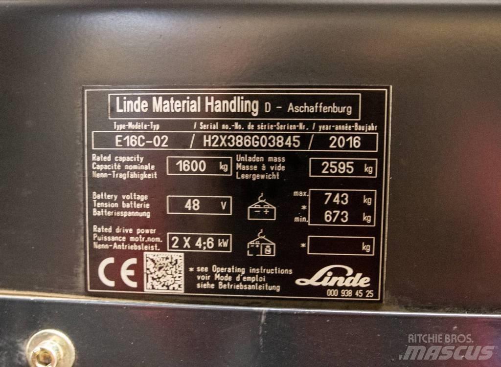 Linde E 16 C-02 Električni viličarji