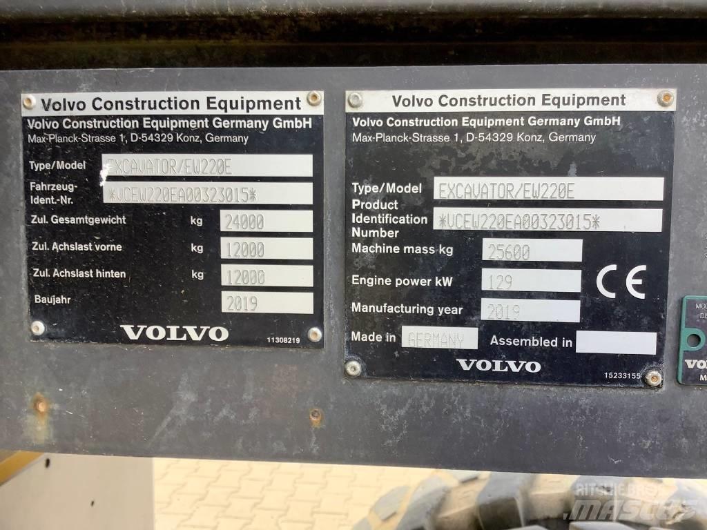 Volvo EW 220 E Bagri na kolesih