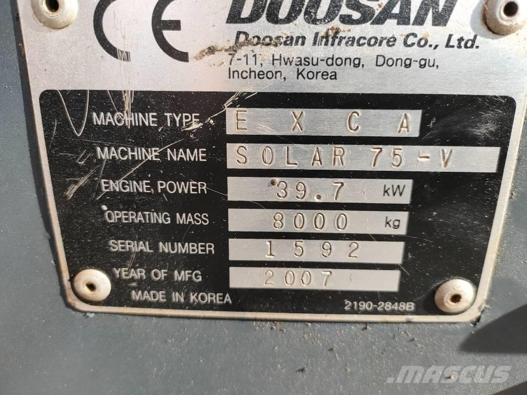 Daewoo Solar 75 Midi bagri 7t – 12t