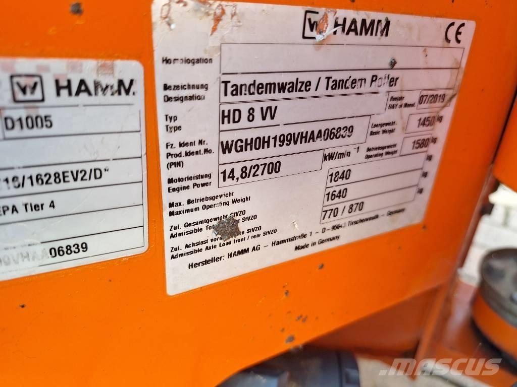 Hamm HD 8 VV Dvojni valjarji