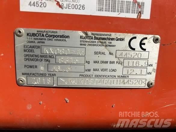 Kubota KX080 - 4 Gradbeništvo - drugo