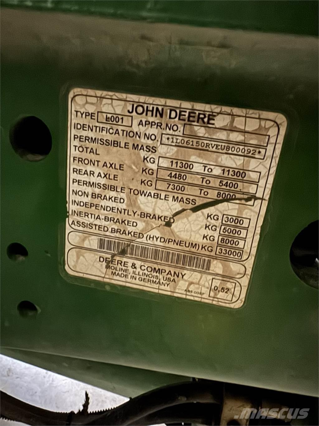John Deere 6150R Traktorji