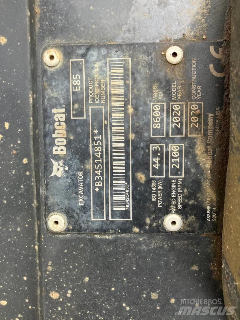 Bobcat E 85 Midi bagri 7t – 12t