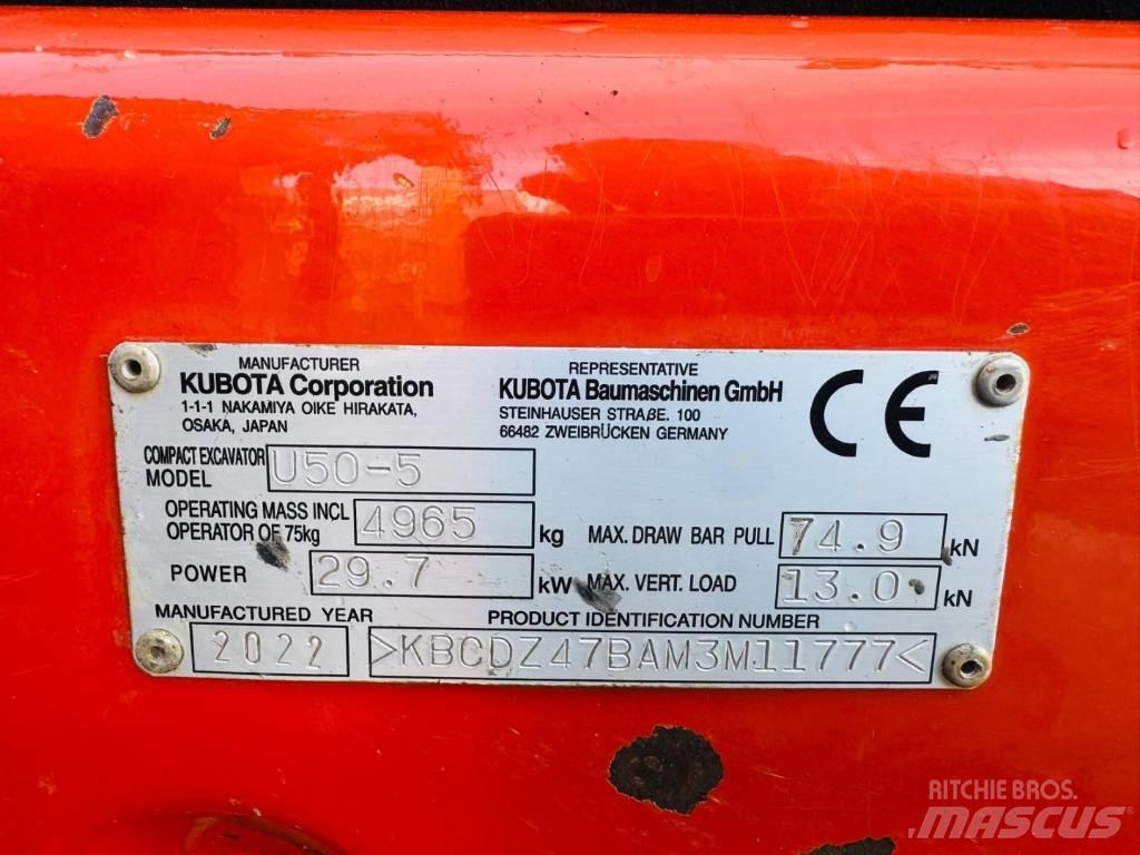 Kubota U50-5 Mini bagri <7t
