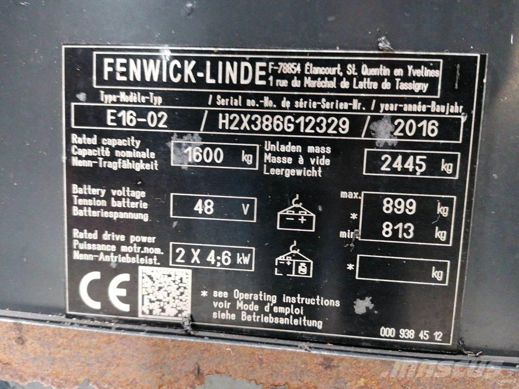 Linde E16-02 Električni viličarji