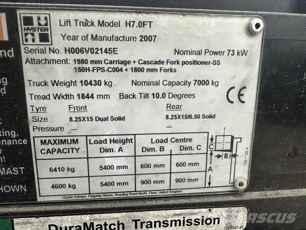 Hyster H7.0FT Plinski viličarji