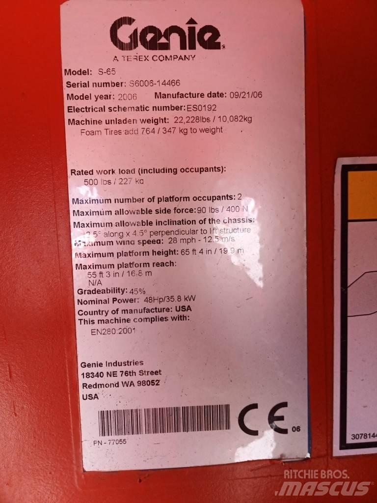 Genie S 65 Teleskopske dvižne ploščadi