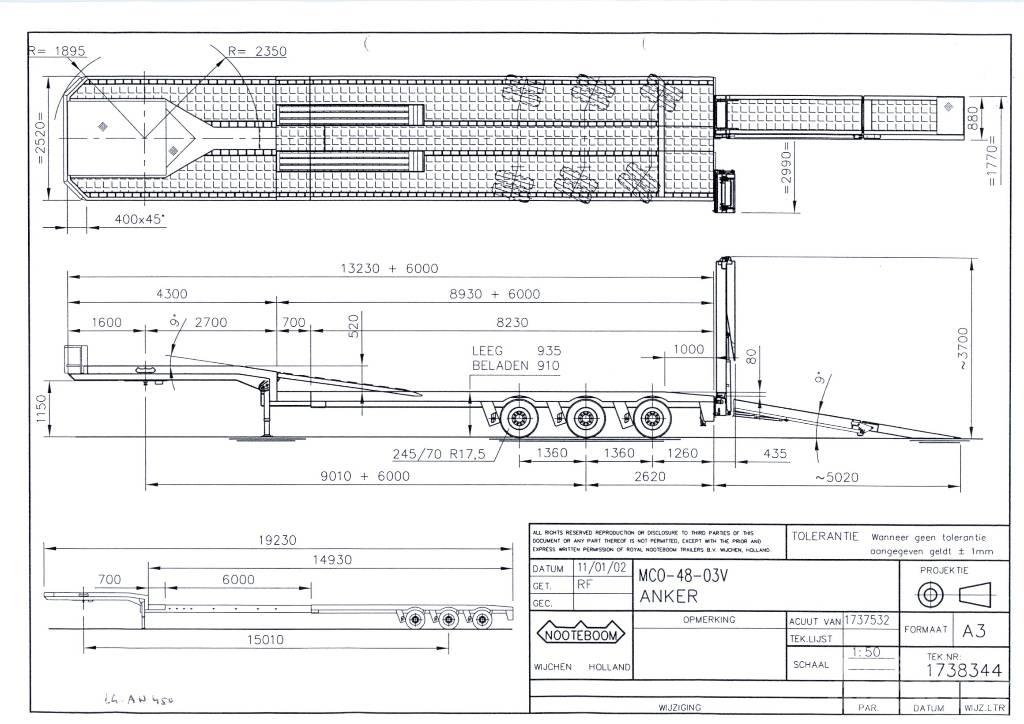 Nooteboom MCO-48-03V Nizko noseče polprikolice