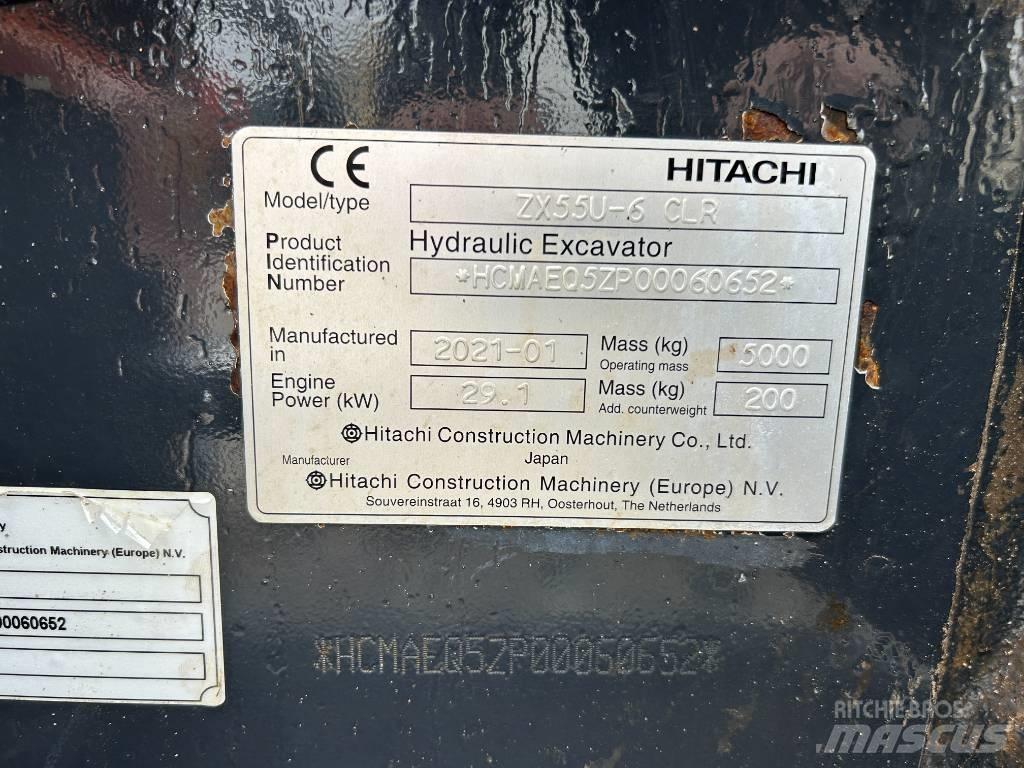 Hitachi ZX55U-6 Mini bagri <7t