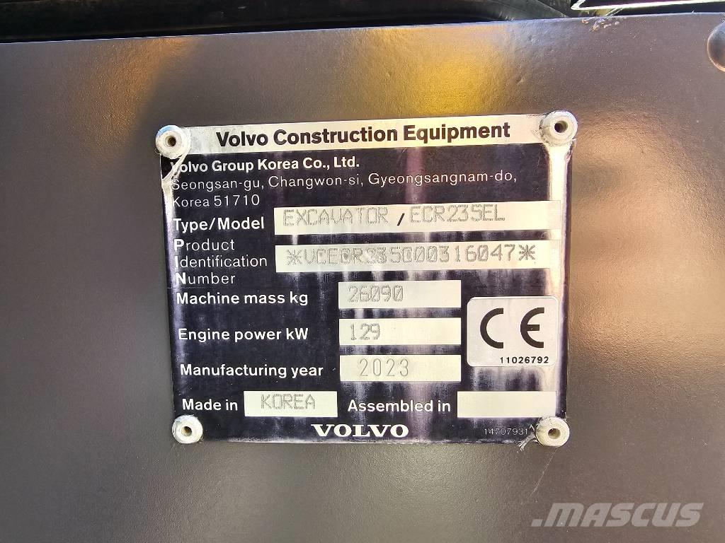 Volvo ECR235EL Bagri goseničarji