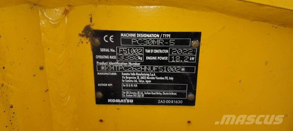 Komatsu PC30MR-5 Mini bagri <7t
