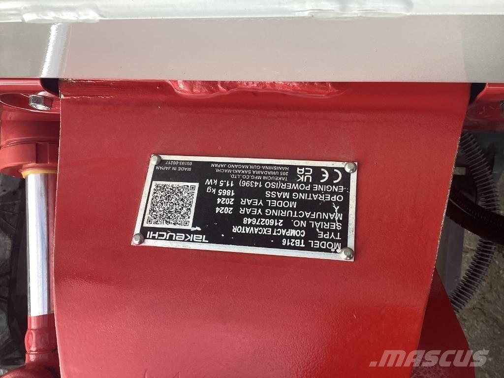 Takeuchi TB 216 Mini bagri <7t