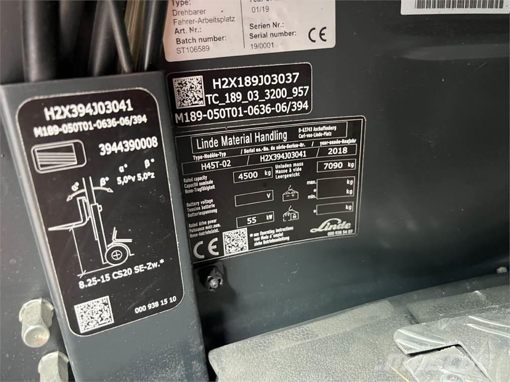 Linde H45T-02 Plinski viličarji