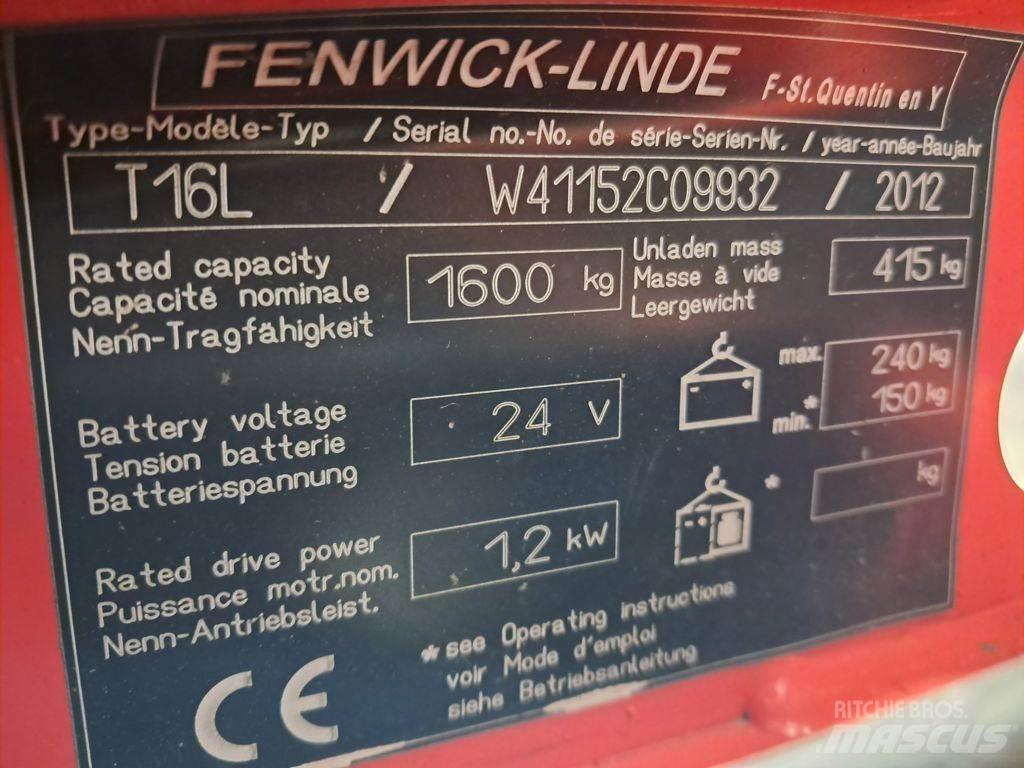 Linde T16L Električni nizko dvižni viličar