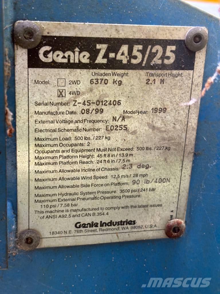 Genie Z 45/25 Zglobne dvižne ploščadi
