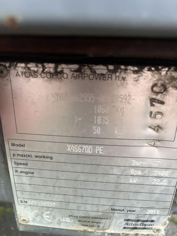 Atlas Copco XAS67 Kompresorji