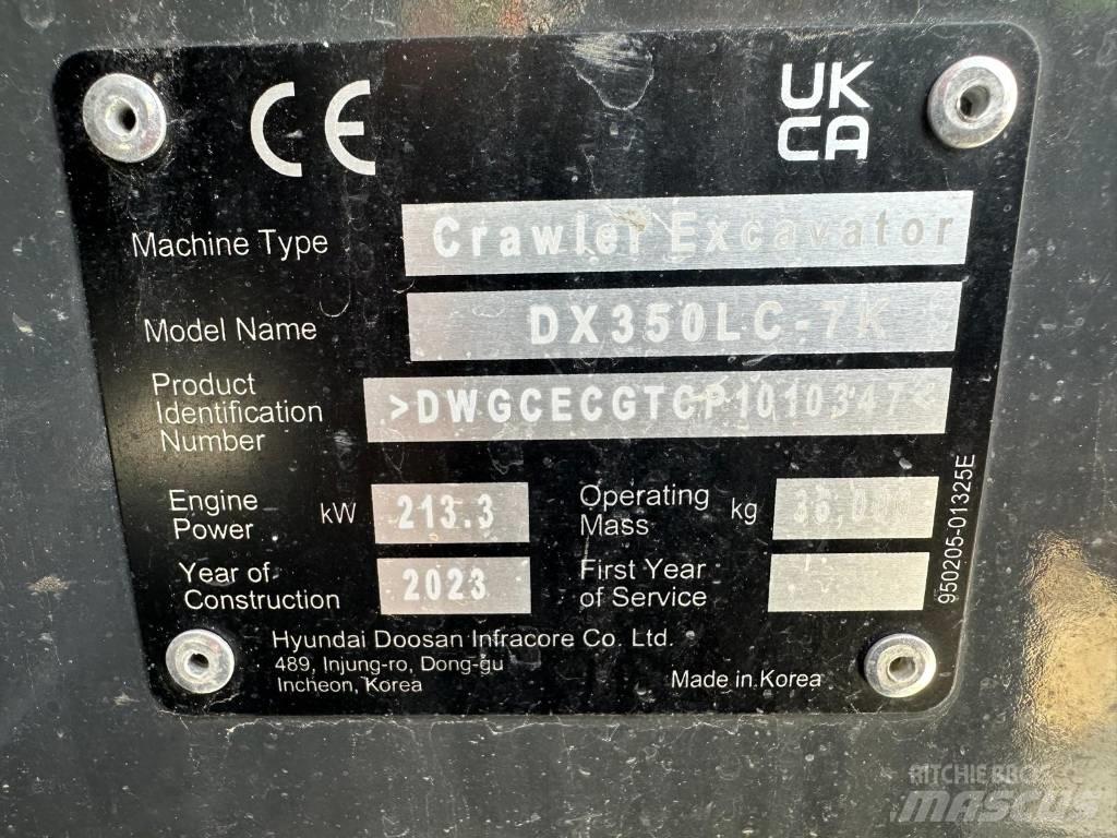 Doosan DX 350 NLC-7 Bagri goseničarji