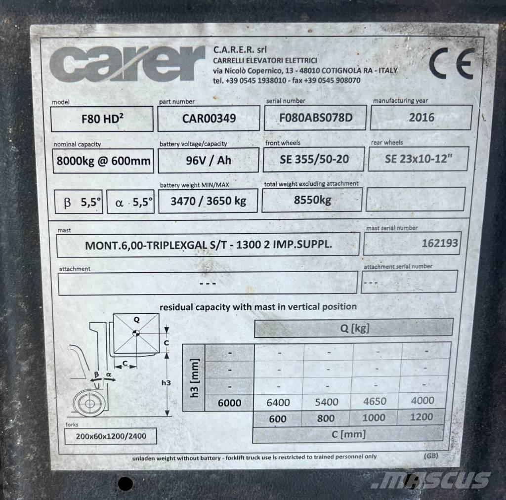 Carer F80 Električni viličarji