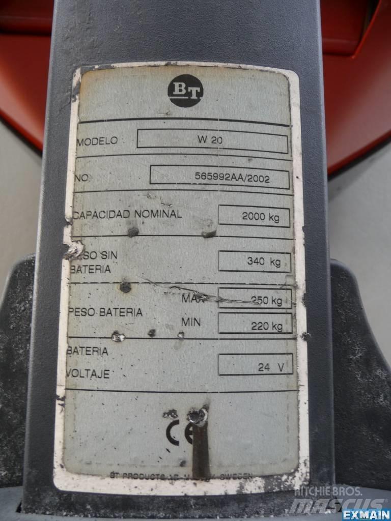 BT W 20 Električni nizko dvižni viličar