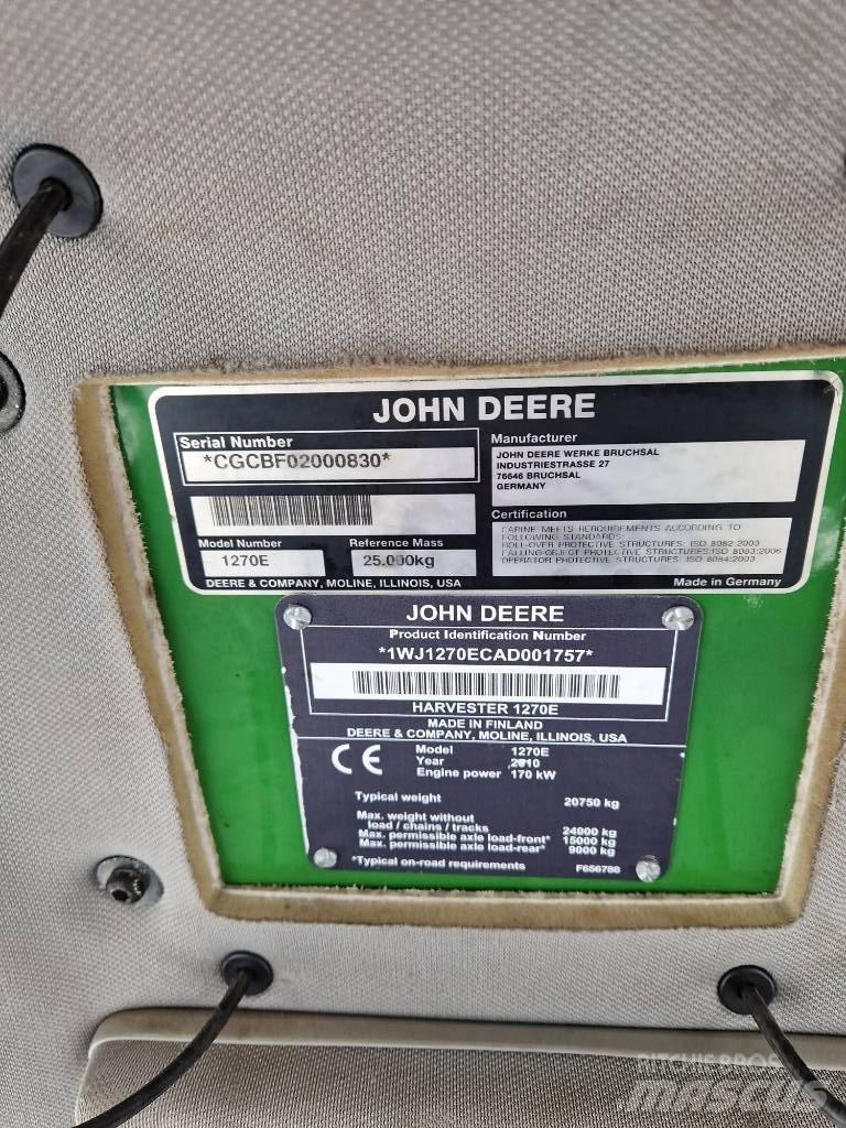 John Deere 1270E Harvesterji