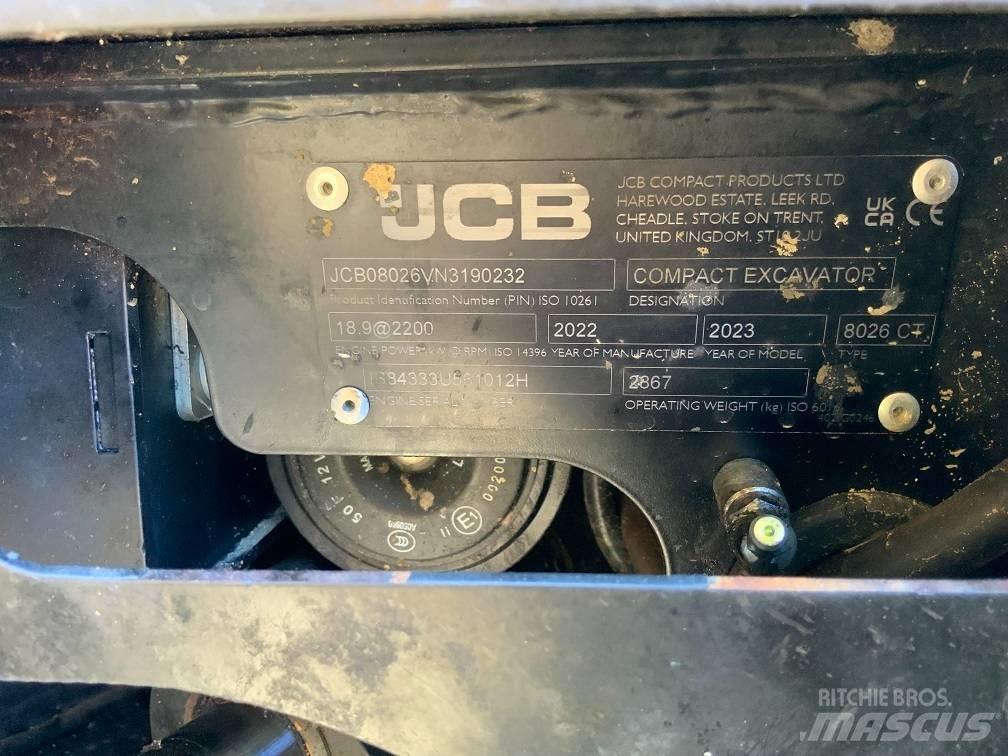 JCB 8026 CTS Mini bagri <7t