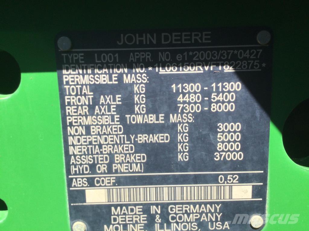 John Deere 6150R Traktorji