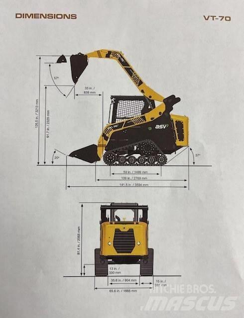 ASV VT 70 Skid steer mini nakladalci