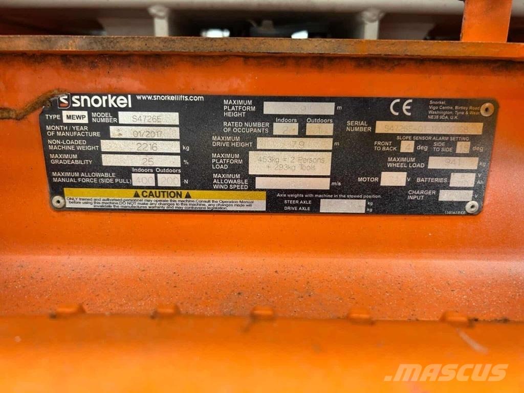 Snorkel S 4726 E Škarjaste dvižne ploščadi