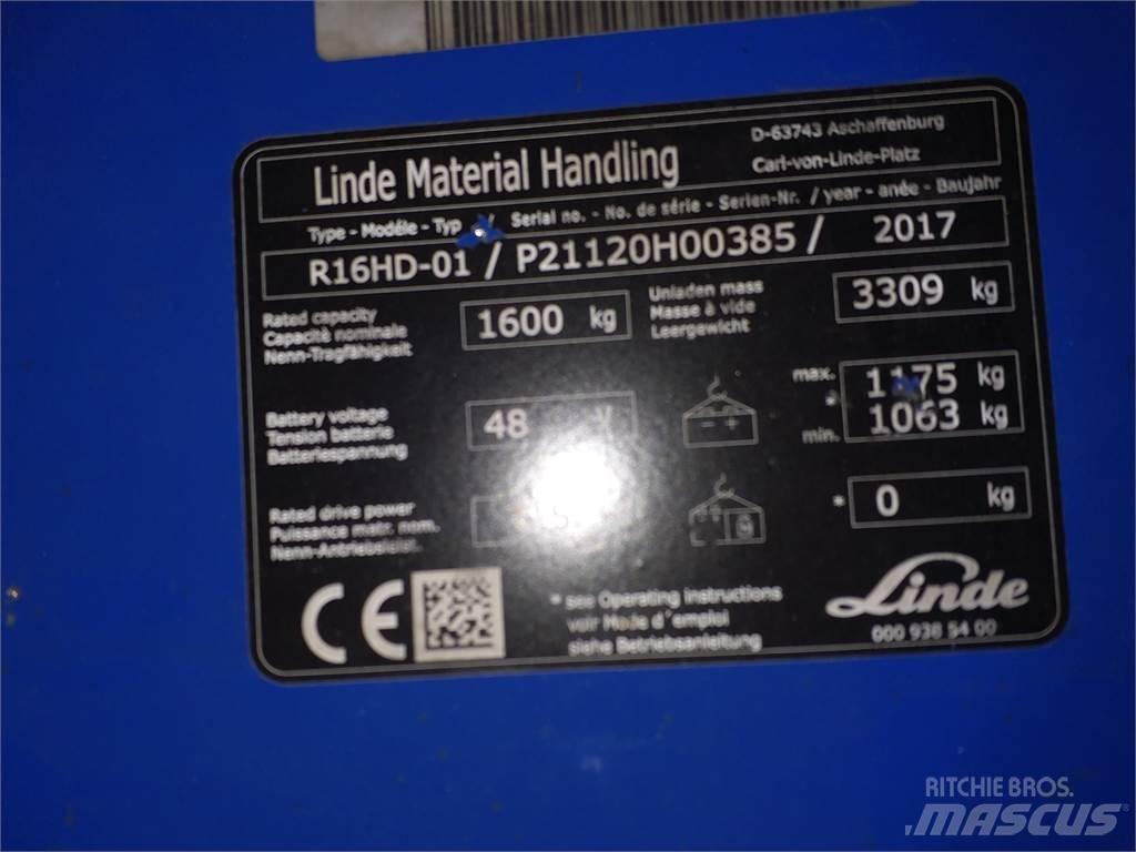 Linde R16HD Viličarji s pomičnim teleskopom
