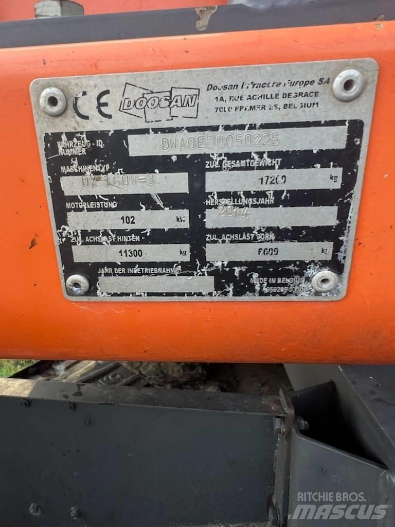 Doosan DX 160 W-3 Bagri na kolesih