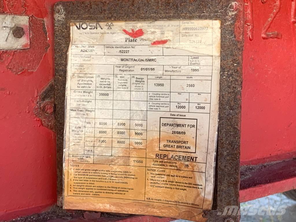 Montracon 3 Axles Nizko noseče polprikolice