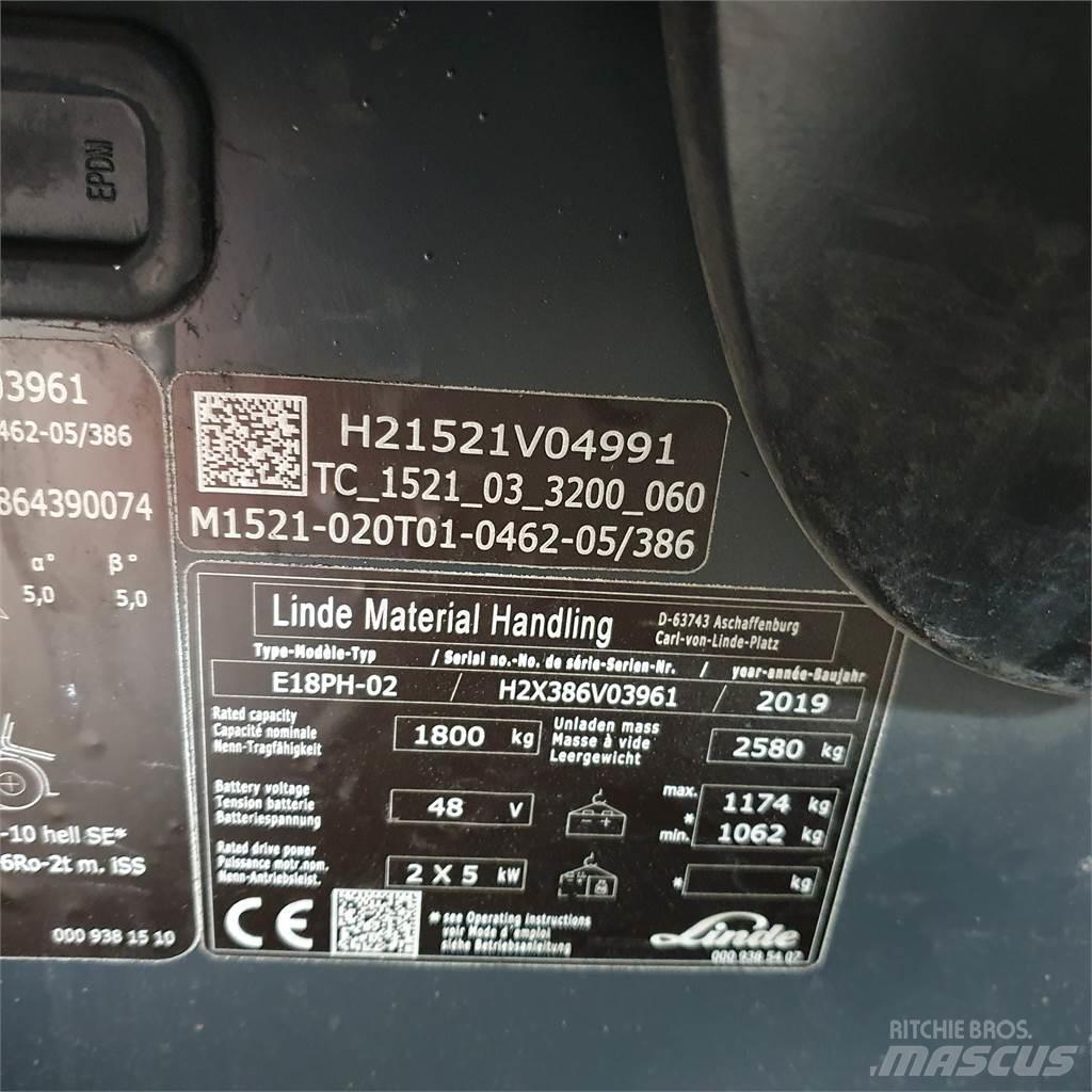 Linde E18PH Električni viličarji
