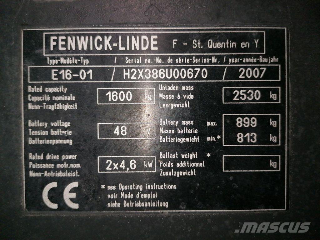 Linde E16-01 Električni viličarji