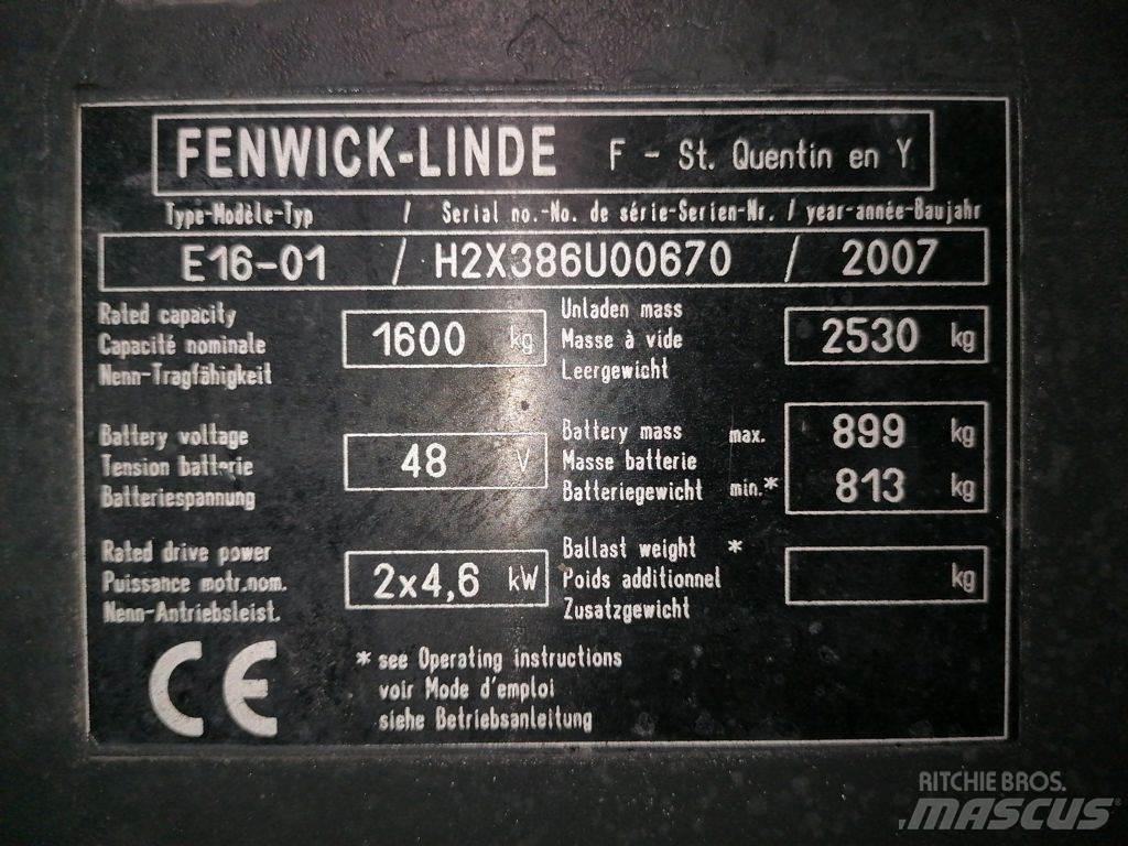 Linde E16-01 Električni viličarji