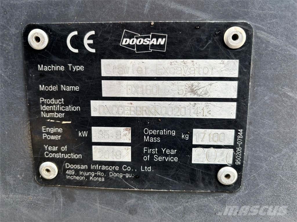 Doosan DX160HLC-5 Bagri goseničarji