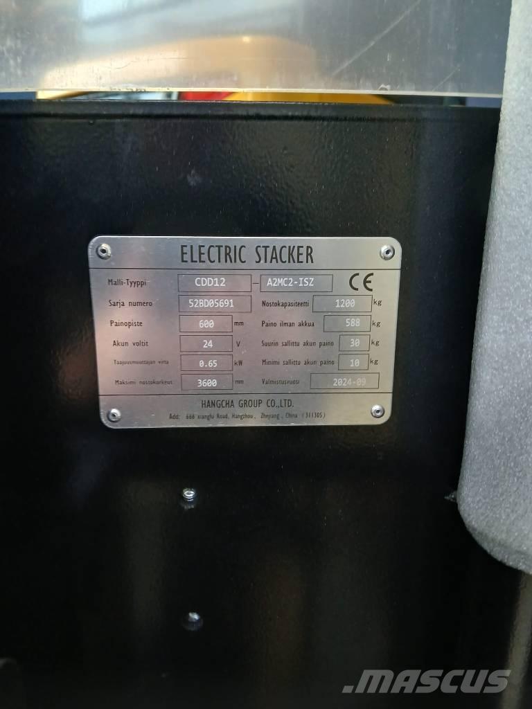 Hangcha CDD12 - LI-ION Ročni električni viličar