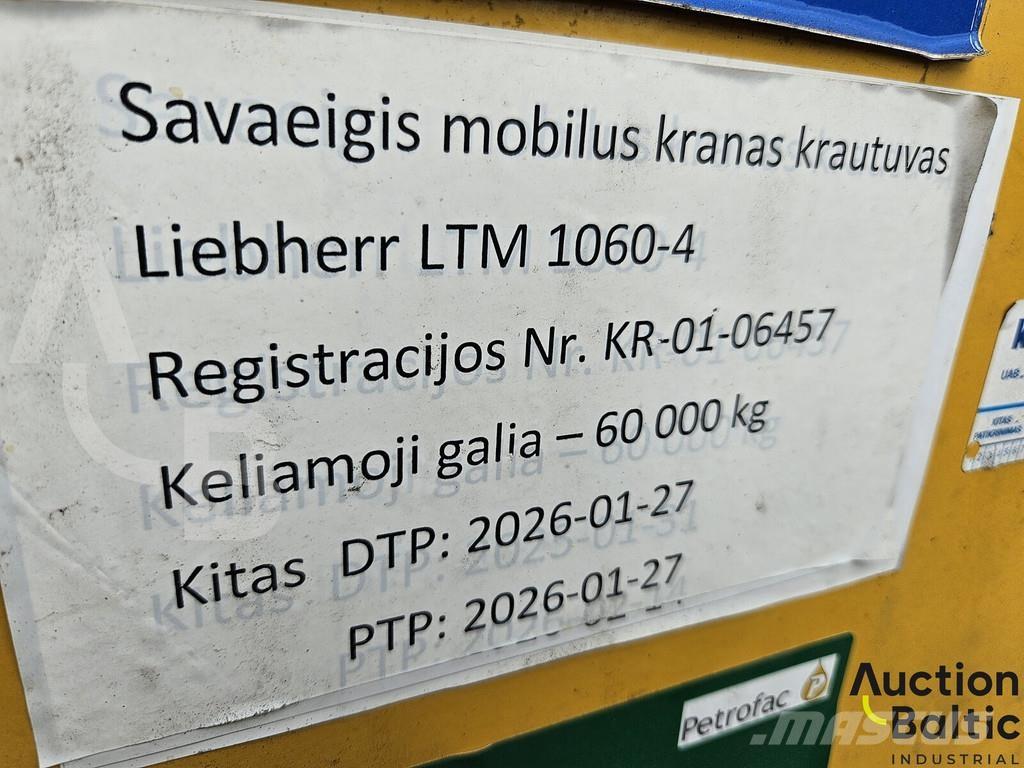 Liebherr LTM 1060 Tovornjaki z žerjavom