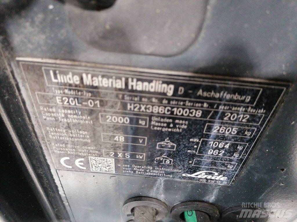 Linde E20L-01 Električni viličarji