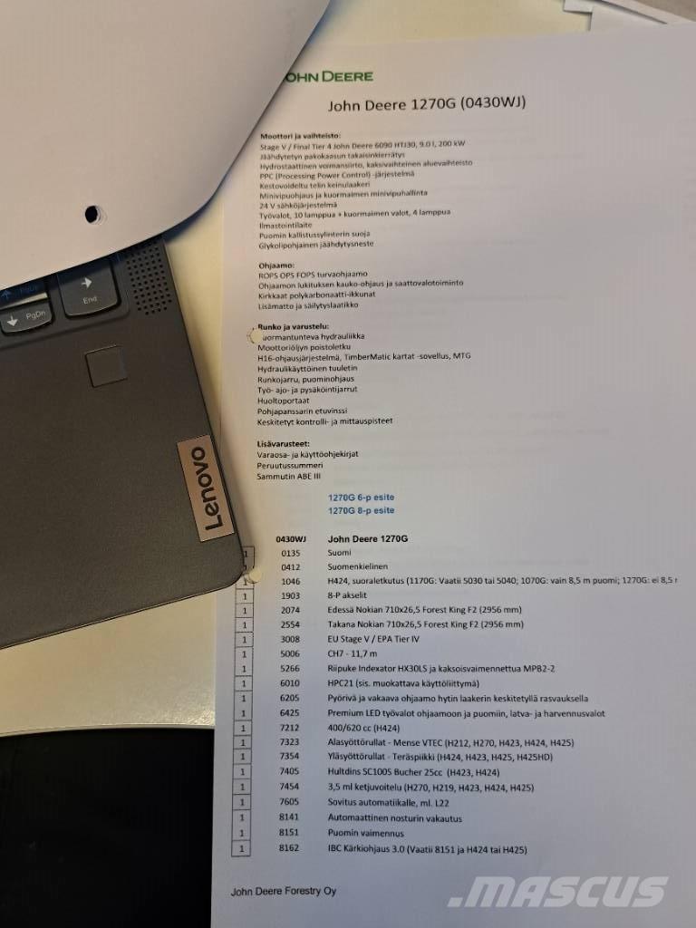 John Deere 1270 G Harvesterji