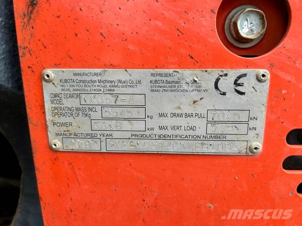 Kubota KX 057-4 Mini bagri <7t