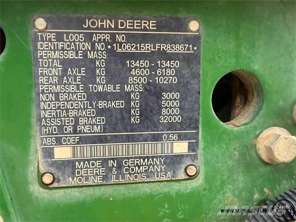 John Deere 6215R Traktorji