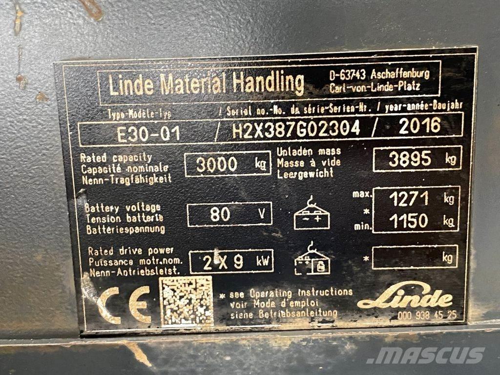 Linde E30-01 Električni viličarji