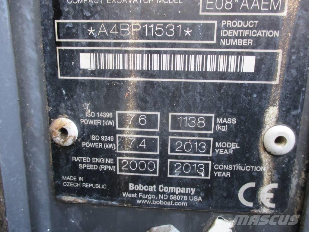 Bobcat E 08 Mini bagri <7t