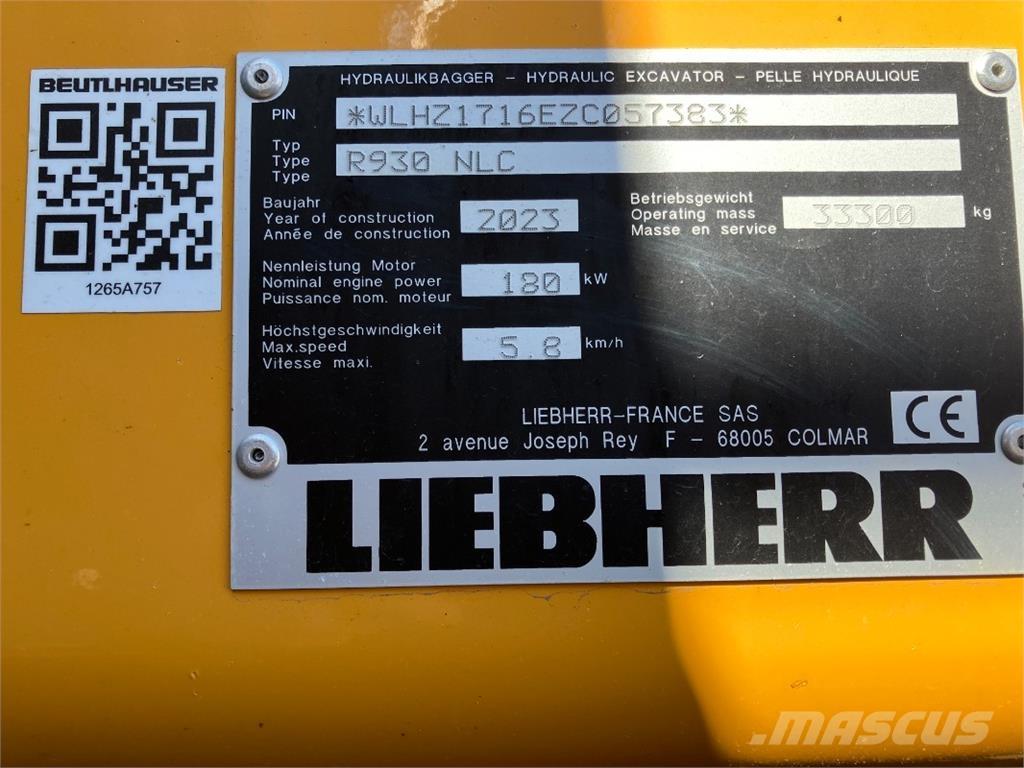 Liebherr R930 Bagri goseničarji