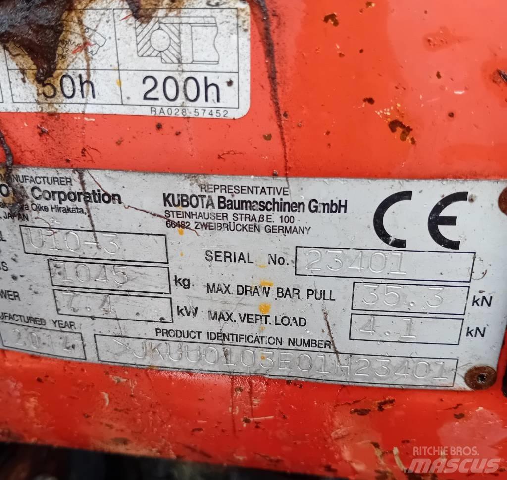 Kubota U 10-3 Mini bagri <7t
