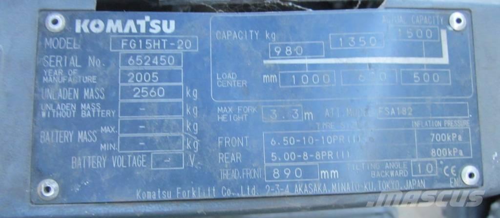 Komatsu FG 15 HT-20 Plinski viličarji
