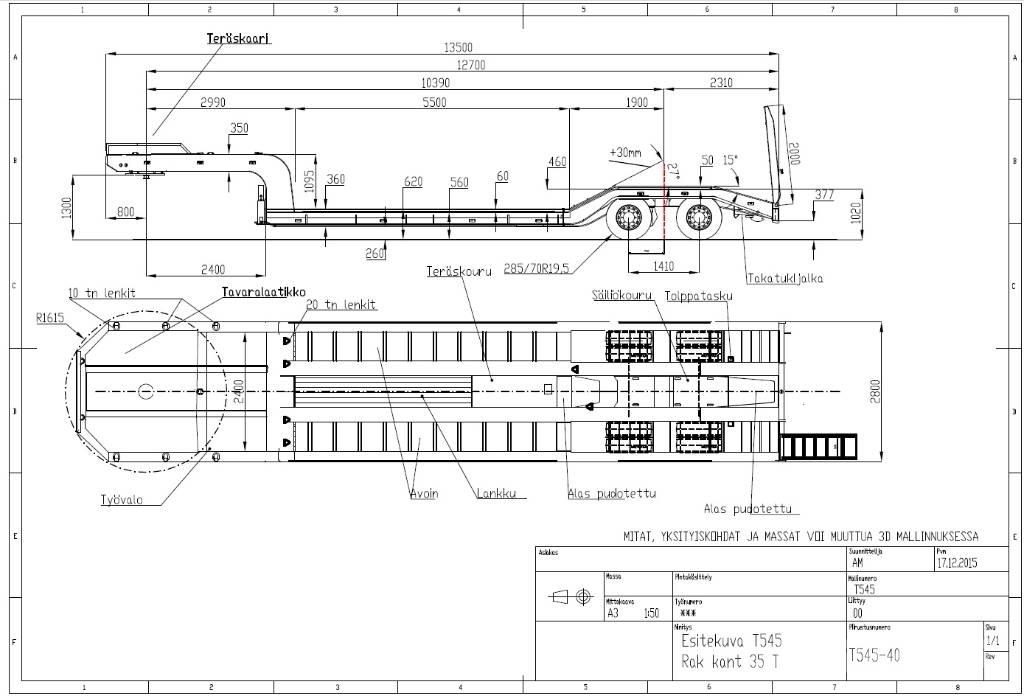 Siimet T545-37 Nizko noseče polprikolice