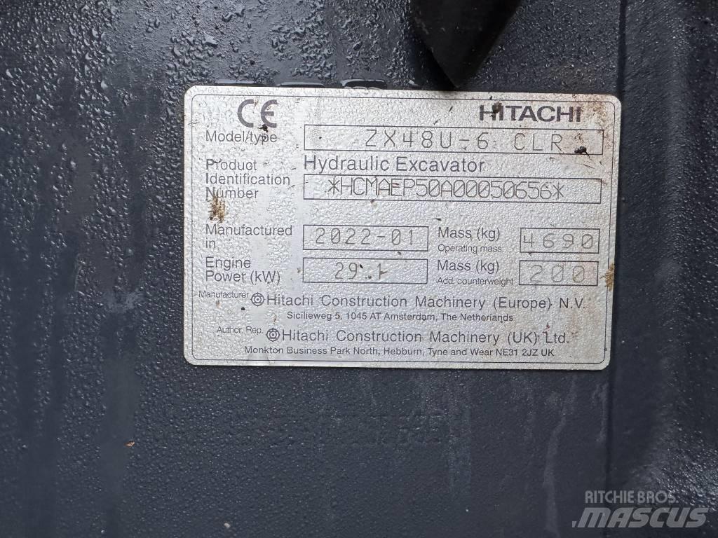 Hitachi ZX 48 U-6 Mini bagri <7t